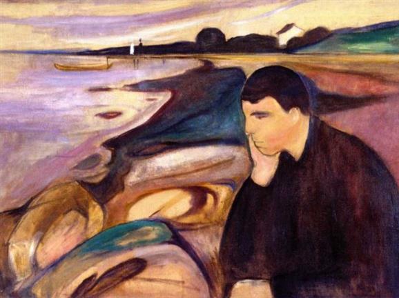Edvard Munch - Melankólia - Forrás: Wikipedia